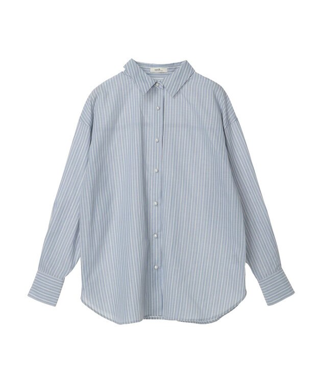 earth music&ecology パールボタンオーバーシャツ Sax