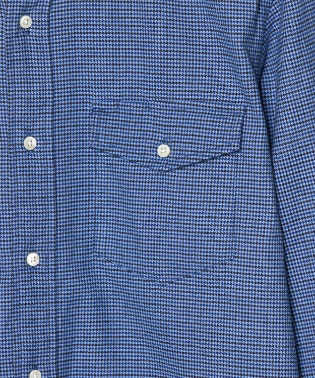 J.PRESS MEN コットンネルハウンドツース シャツ ネイビー系3