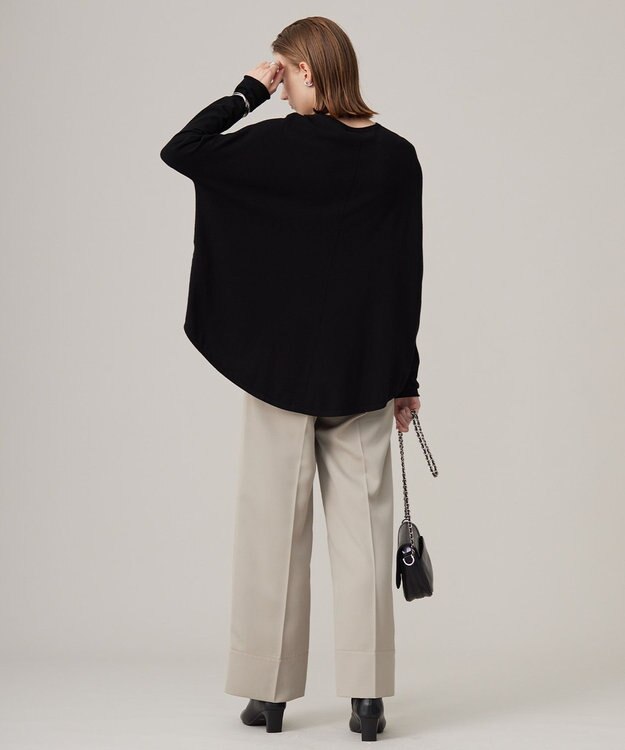 ICB 【洗える】 ヴィスコースワイド プルオーバー ブラック系