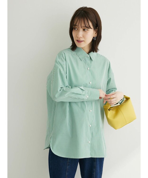 Green Parks ・ＥＬＥＮＣＡＲＥ　ＤＵＥ　パールボタンシャツチュニック