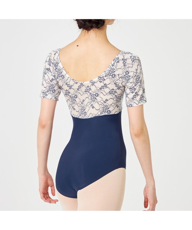 Chacott ハーフスリーブレオタード ネイビー