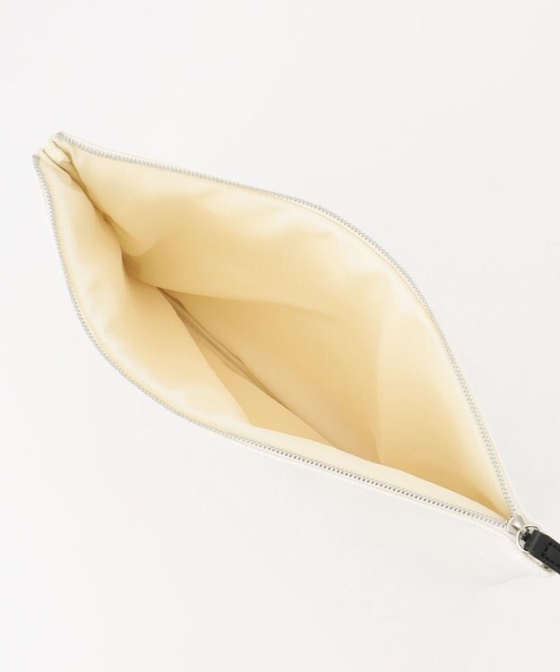 ICB ポーチ付き キャンバストート バッグ アイボリー系