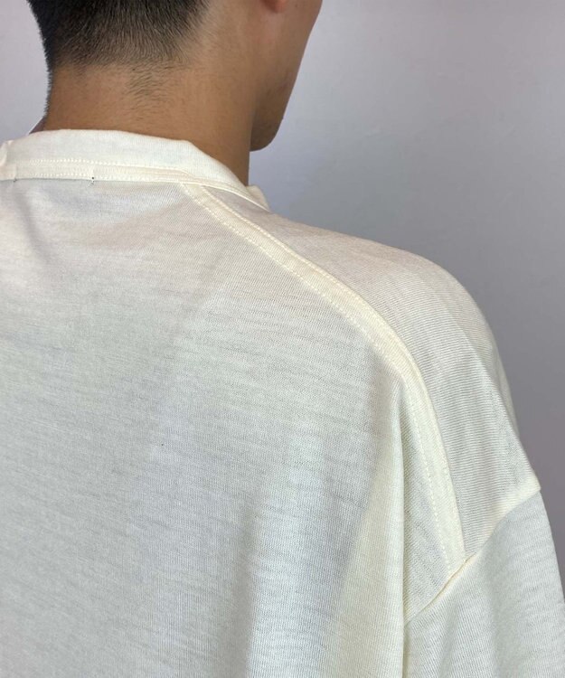 KASHIYAMA 【ウォッシャブル】ウールジャージークルーネックニット オフホワイト