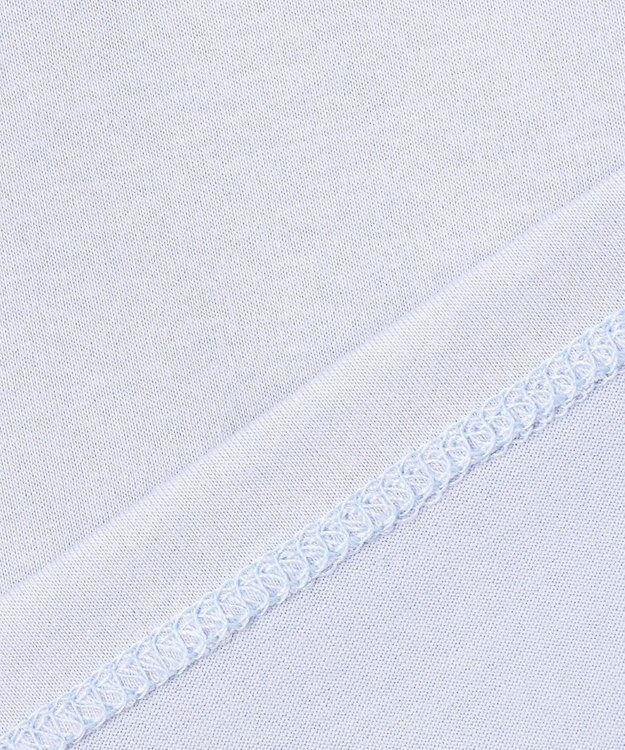 J.PRESS LADIES L 【洗える】プレーティングジャージー モックネックカットソー サックス系