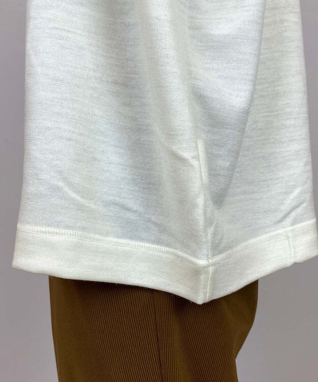 KASHIYAMA 【ウォッシャブル】ウールジャージークルーネックニット オフホワイト