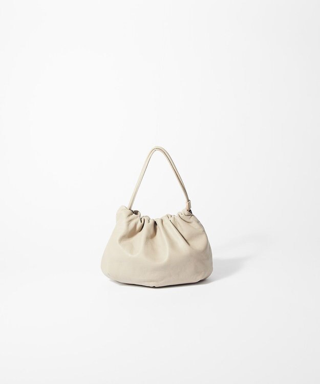 russet レザー巾着4WAYショルダーバッグ(CE-1454) GrayBeige