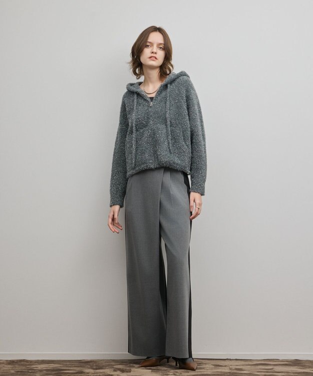 GRACE CONTINENTAL ラップワイドパンツ グレー