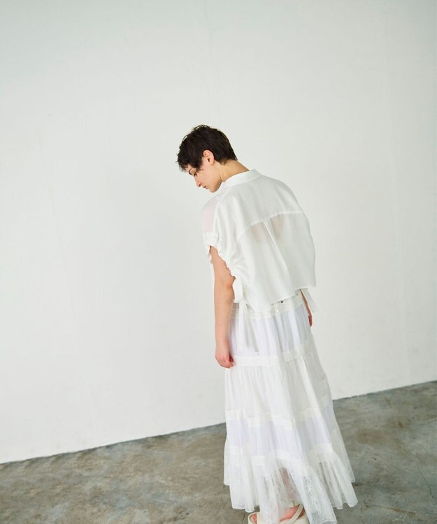 GRACE CONTINENTAL レースコンビキャミソールワンピース ホワイト