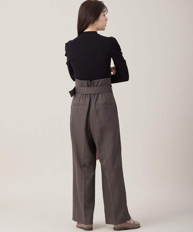 ANY SIS 【BAILA12月号掲載・貴島明日香さんコラボ】ハイカットリターン ワイドパンツ モカグレー