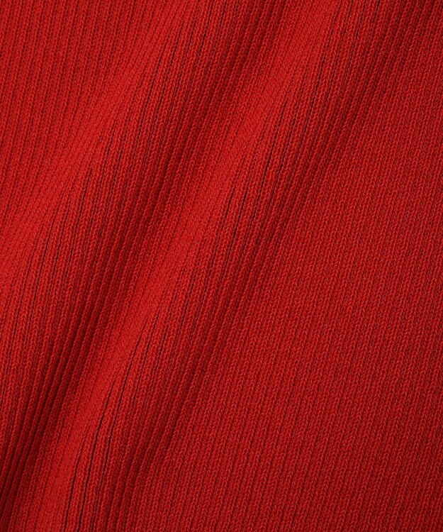 earth music&ecology ロゴ刺繍ノースリーブニットプルオーバー Red