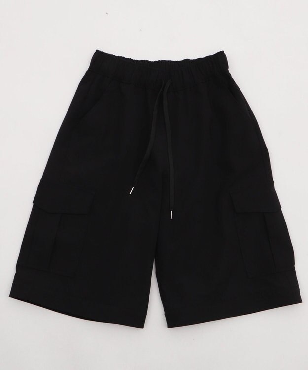 WEGO 【ウエストゴム】2WAYカーゴパンツ ブラック