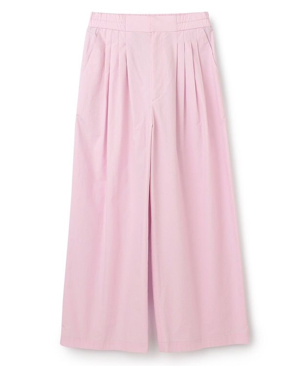 uncrave 【ご好評につき追加生産】カラータイプライター タックワイドパンツ（uncrave WHITE） ピンク