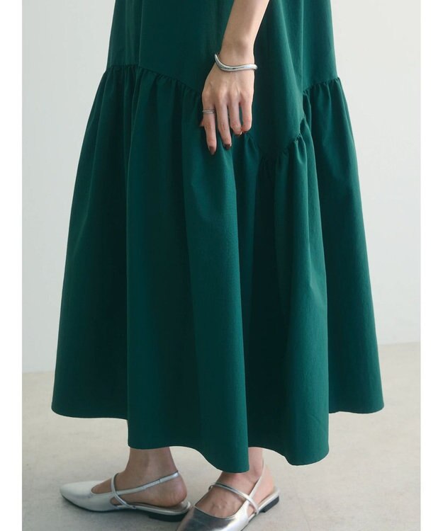 Green Parks armonia.ボリュームギャザーワンピース Green