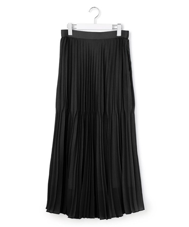 ICB L 【先行予約】ライトジョーゼットプリーツ スカート チャコール