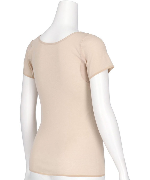 Wing インナー 綿100％ 【綿100％ ひびきにくいタイプ】 3分袖 半袖 春 夏 EL1376 ウイング／ワコール ベージュ