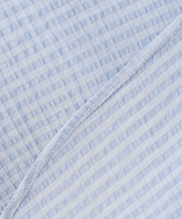 Feroux 【洗える】ラッフルフリル ブラウス スカイブルー系