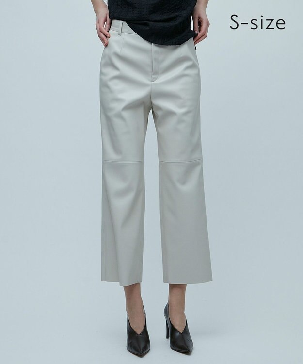 BEIGE， 【S-size】DUPHOT / レザーパンツ Ecru