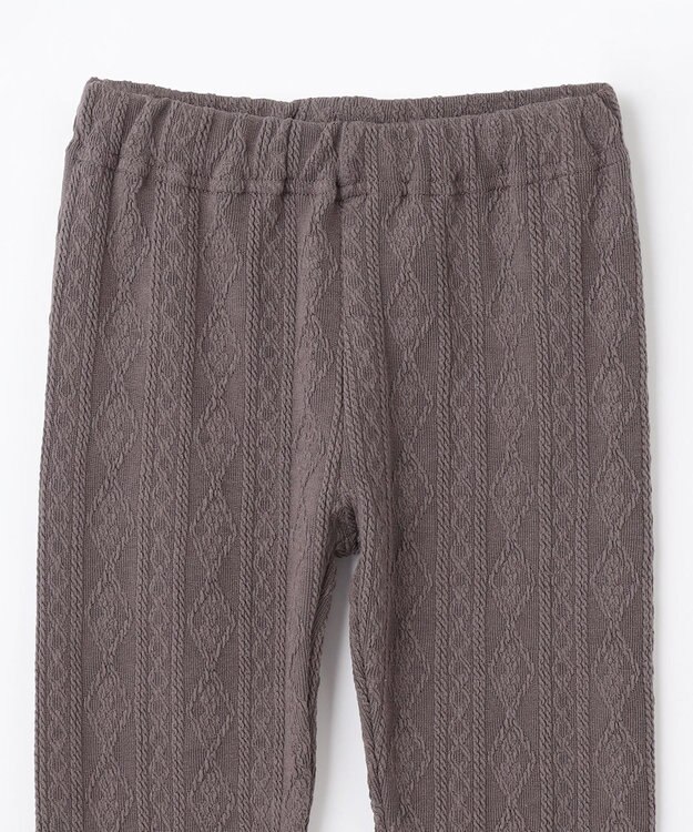 ANY KIDS ケーブル ジャガード レギンス ブラウン