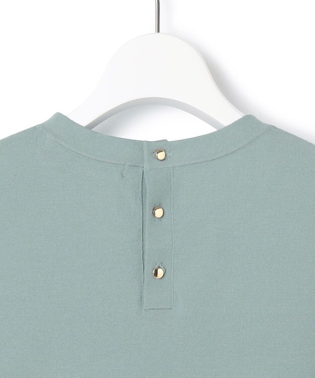 23区 L 【洗える】コンフォートストレッチ パフスリーブ ニット ライトグリーン系