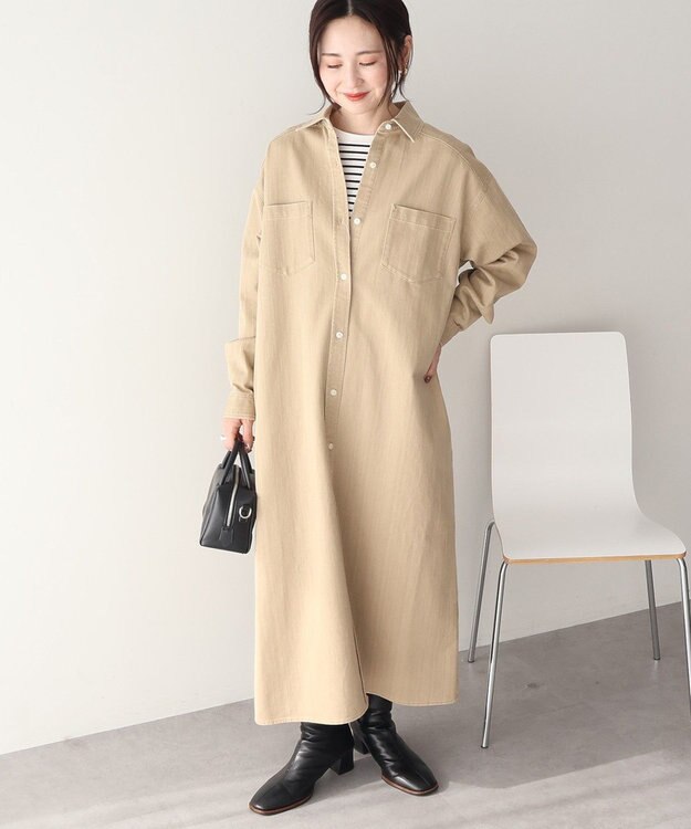 AMERICAN HOLIC 【先行予約】デニムシャツワンピース Beige