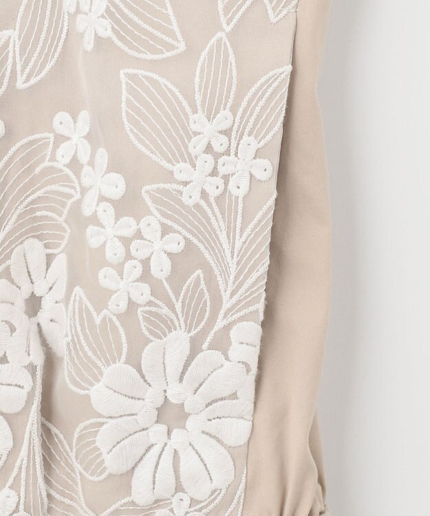 自由区 エンブロイダリー ブルゾン ベージュ系