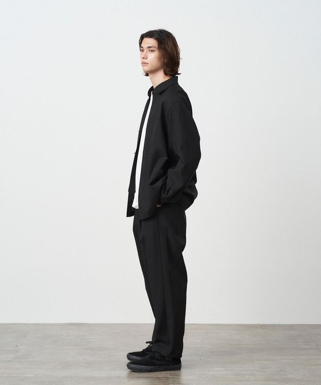 ATON KYOTO TSURIZOME LINEN | ワイドテーパードパンツ - UNISEX BLACK