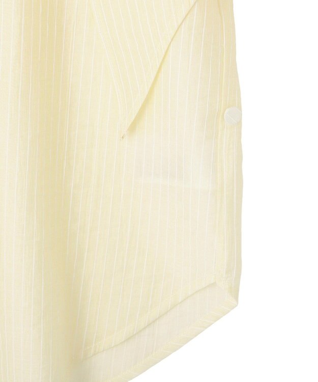 CRAFT STANDARD BOUTIQUE 【2点SET】スカーフ付きシアーストライプシャツ Stripe Yellow