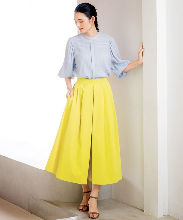 組曲 【弱撥水機能・UVケア】ライトナイロンストレッチ パンツ イエロー系