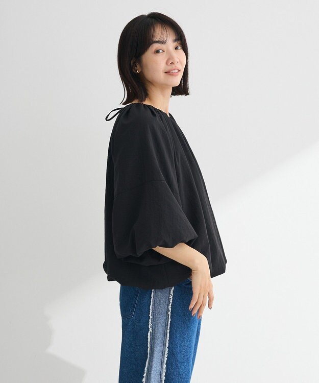 Green Parks ・ＥＬＥＮＣＡＲＥ　ＤＵＥ　バルーンブラウス Black