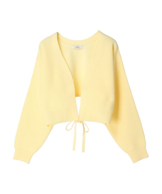 earth music&ecology バックリボンボレロ Light Yellow