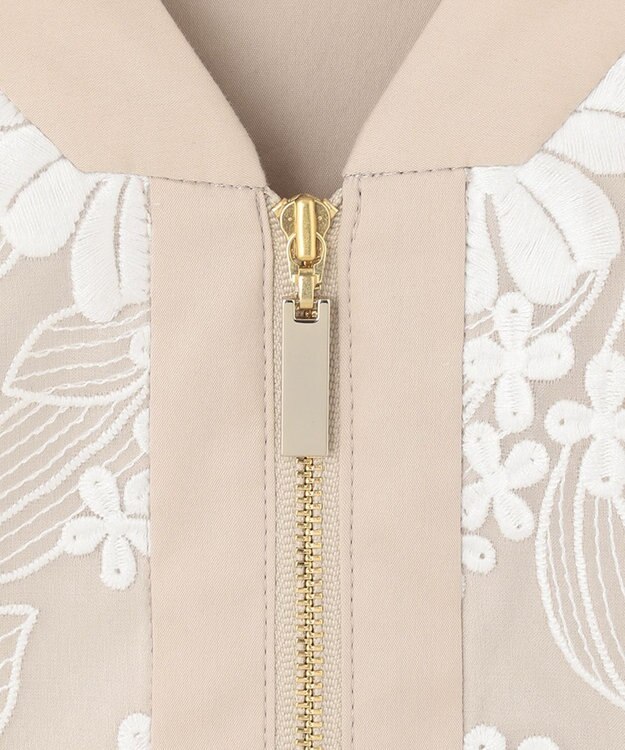 自由区 エンブロイダリー ブルゾン ベージュ系