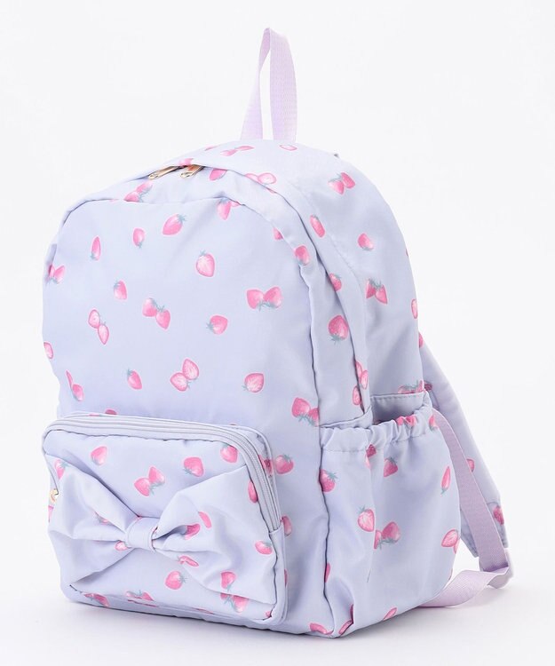 ANY KIDS 【Strawberry Collection】【10L容量】いちご総柄リュック ラベンダー