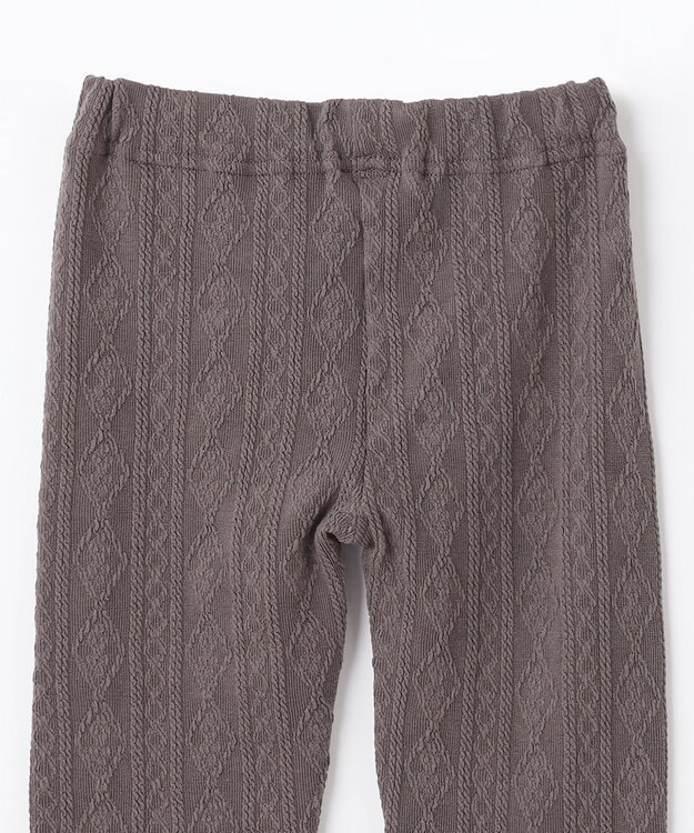 ANY KIDS ケーブル ジャガード レギンス ブラウン