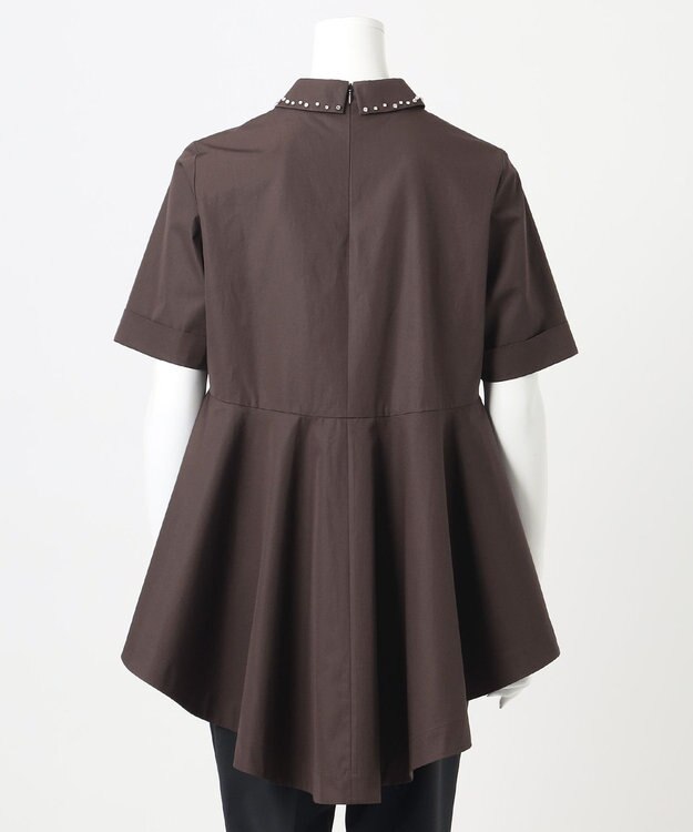 23区 L 【R(アール)】THOMAS MASON ビジュ―カラー シャツ ブラウン系