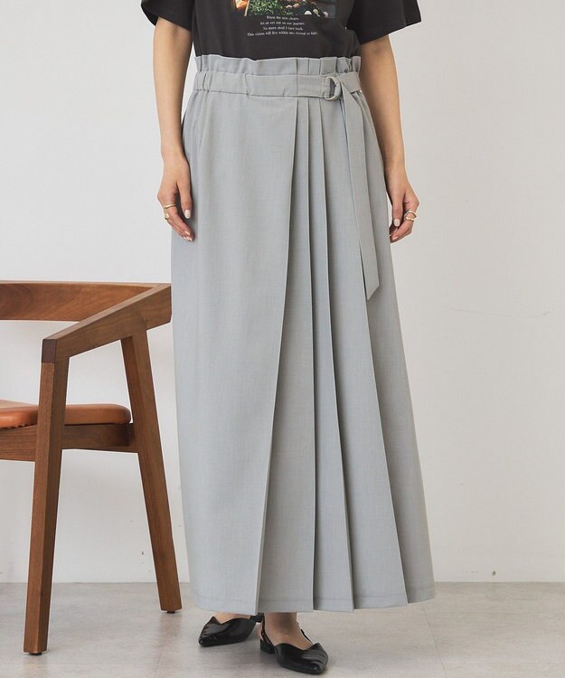 AMERICAN HOLIC 【マルチ機能】アシンメトリータックスカート Light Gray Mixture