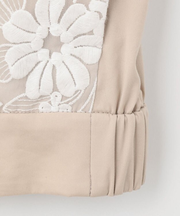 自由区 エンブロイダリー ブルゾン ベージュ系