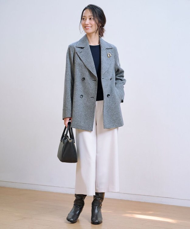 J.PRESS LADIES 【WEB限定カラーあり・2way】curve ボストン バッグ ブラック系