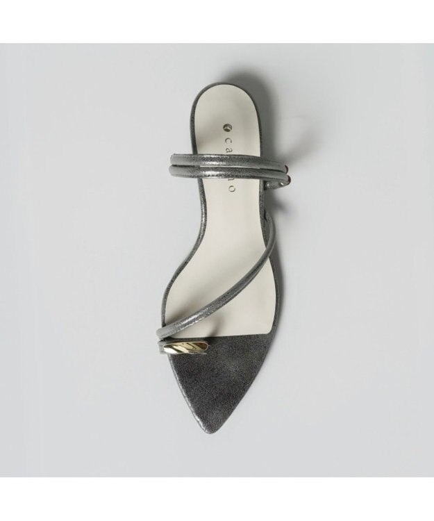 MODE ET JACOMO <carino>トングサンダル ダークシルバー