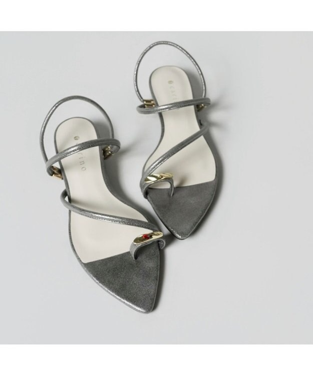 MODE ET JACOMO <carino>トングサンダル ダークシルバー