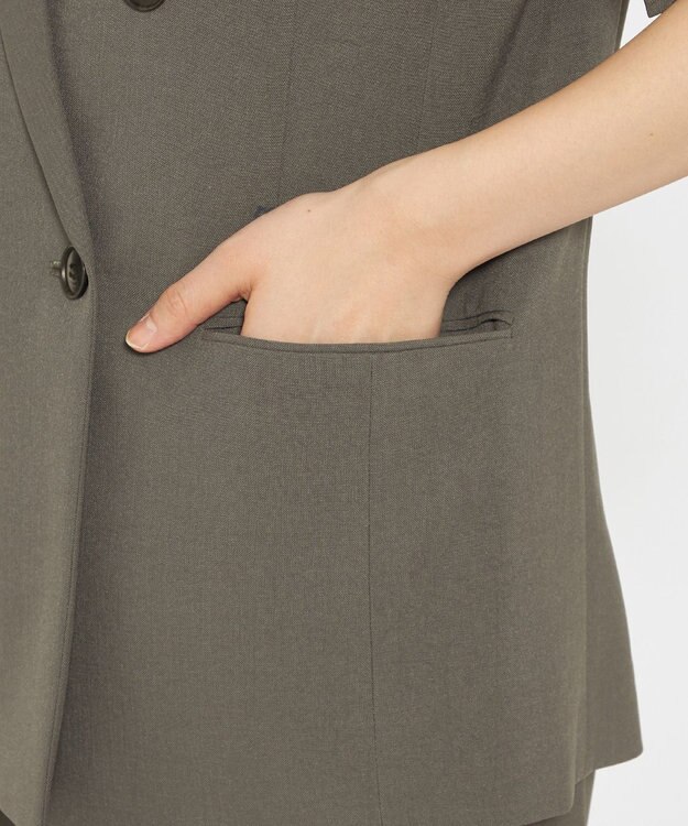 uncrave 【佐藤晴美さん着用】ウォッシャブルドライサップ ハーフスリーブジャケット スレート（佐藤晴美さん着用）