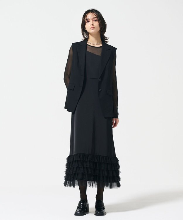 GRACE CONTINENTAL バックチュールジレ ブラック