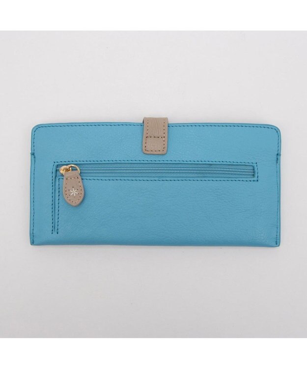 UNBILLION アトランタ ATLANTA / 牛革薄マチロングウォレット ブルー