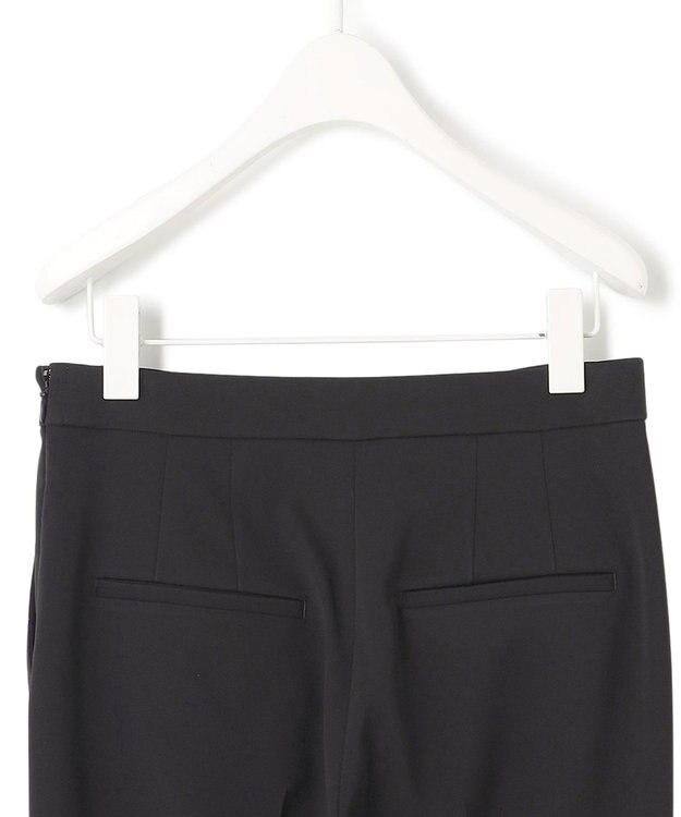 ICB 【WEB限定・洗える】キュプラハイパワーストレッチ セミフレアパンツ ブラック系