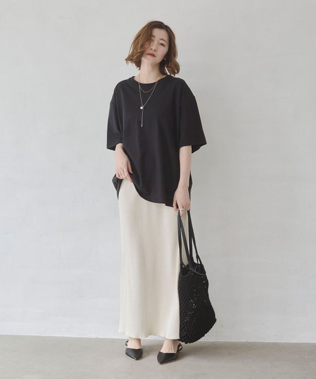 WEGO 【ユニセックス着用ITEM/SMLサイズ展開】コットンクルーネックT（SS） ブラック