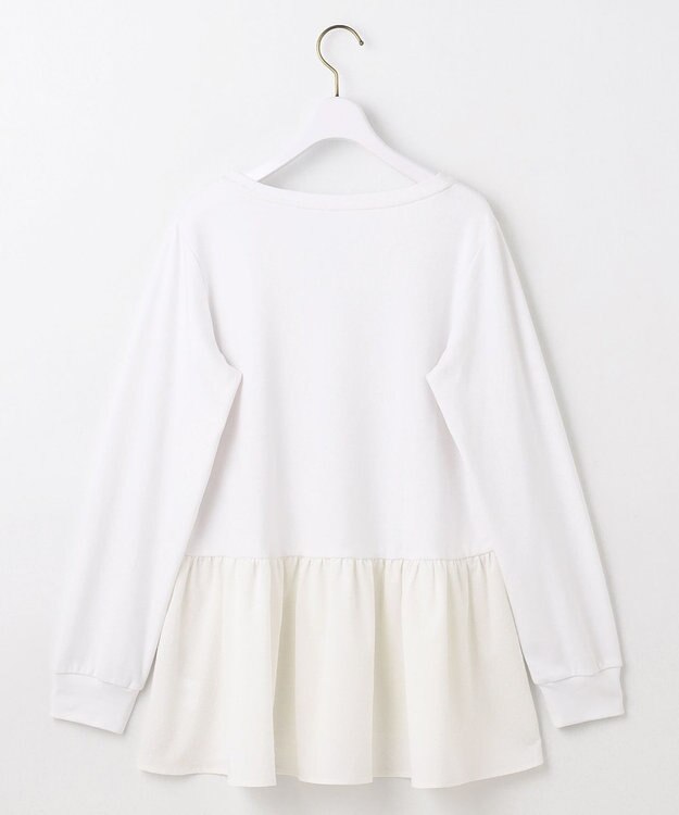 ANY SIS S スムースコンビペプラム カットソー オフドビー