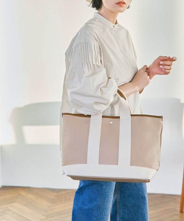 TOPKAPI 【Breath TOPKAPI】SCOTCH GRAIN スコッチグレイン ネオレザー A4トートバッグ ピンクグレー