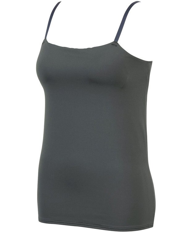 Wing カップ付きキャミソール ラク きれいなバストシルエット 【シンクロブラトップ 吸汗速乾タイプ】 ブラトップ ET1052 ウイング／ワコール チャコールグレー