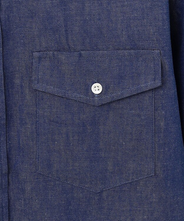 J.PRESS MEN デニムルックツイル ボタンダウンシャツ ブルー系