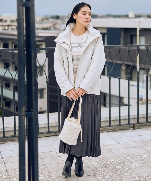 ANY 撥水フーデットダウンコート エクリュ