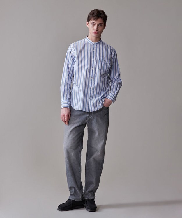 J.PRESS MEN インディゴストレッチデニム パンツ グレー系